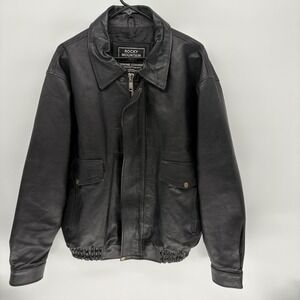 Vintage Rocky Mountain Hides Cowhide Leather A-2 Bomber Jacket Aviator Men L
